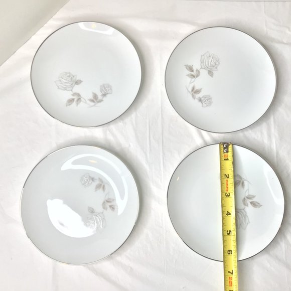 Two Noritake China Rosay  DINNER PLATES 10 5/8" 6216 Vintage Dining  Roses - Picture 7 of 8